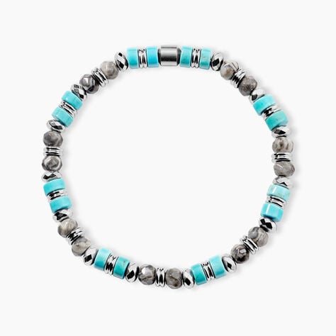 Bracelet Naturel Autres Tricolore Turquoise H&eacute;matite Jaspe Africain - Bracelets Homme | Histoire d&rsquo;Or