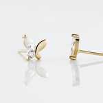 Boucles D'oreilles Puces Evaelle Papillon Or Jaune Oxyde De Zirconium - Clous d'oreilles Femme | Histoire d&rsquo;Or