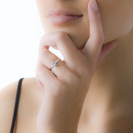 Bague Lily Or Blanc Quartz - Bagues solitaires Femme | Histoire d’Or