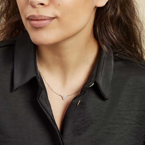 Collier Argent Blanc Afonso Oxyde De Zirconium - Colliers fantaisie Femme | Histoire d’Or