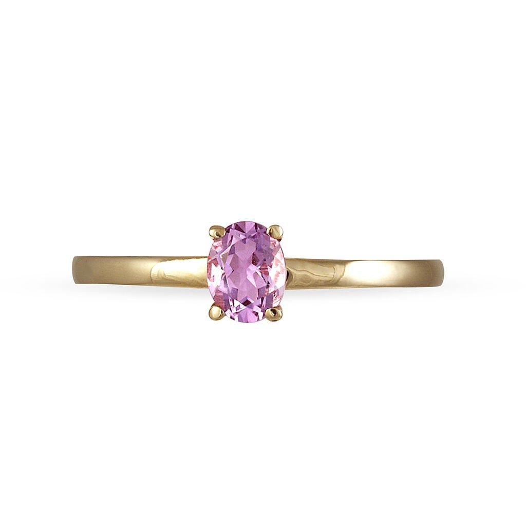 Bague Lily Or Rose Quartz - Bagues solitaires Femme | Histoire d&rsquo;Or