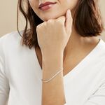 Bracelet Zoubeida Argent Blanc - Bracelets cha&icirc;ne Femme | Histoire d&rsquo;Or