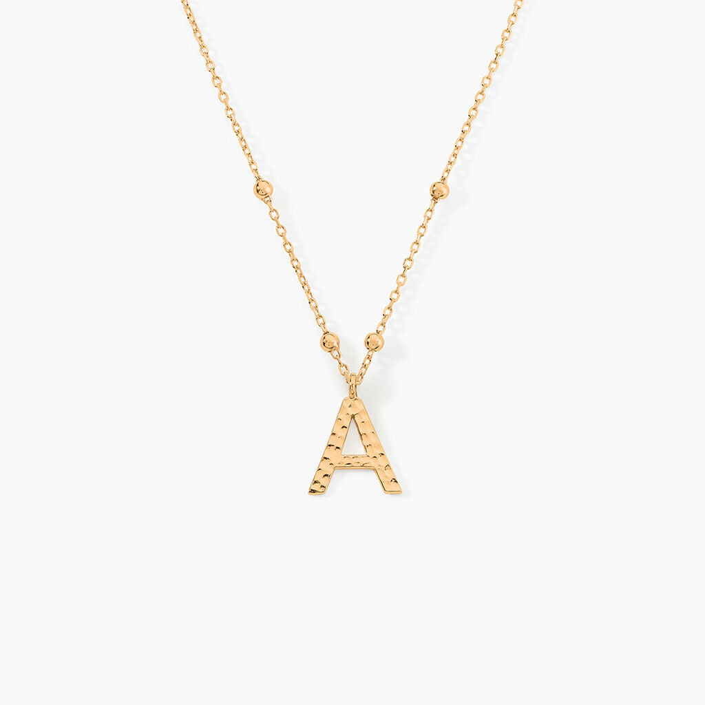Collier Plaqu&eacute; Or Jaune Lettra - Bijoux sans pierre Femme | Histoire d&rsquo;Or