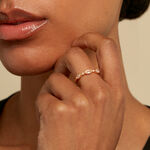 Bague Harmonie Plaque Or Jaune Oxyde De Zirconium - Bagues avec pierre Femme | Histoire d&rsquo;Or