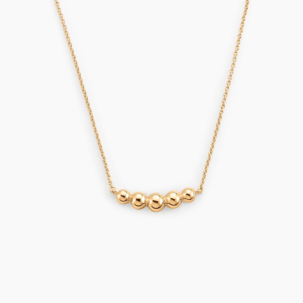 Collier Golden Beans Plaque Or Jaune - Colliers Femme | Histoire d’Or