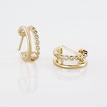 Cr&eacute;oles Plaqu&eacute; Or Jaune Par Oxyde De Zirconium - Boucles d'oreilles cr&eacute;oles Femme | Histoire d&rsquo;Or