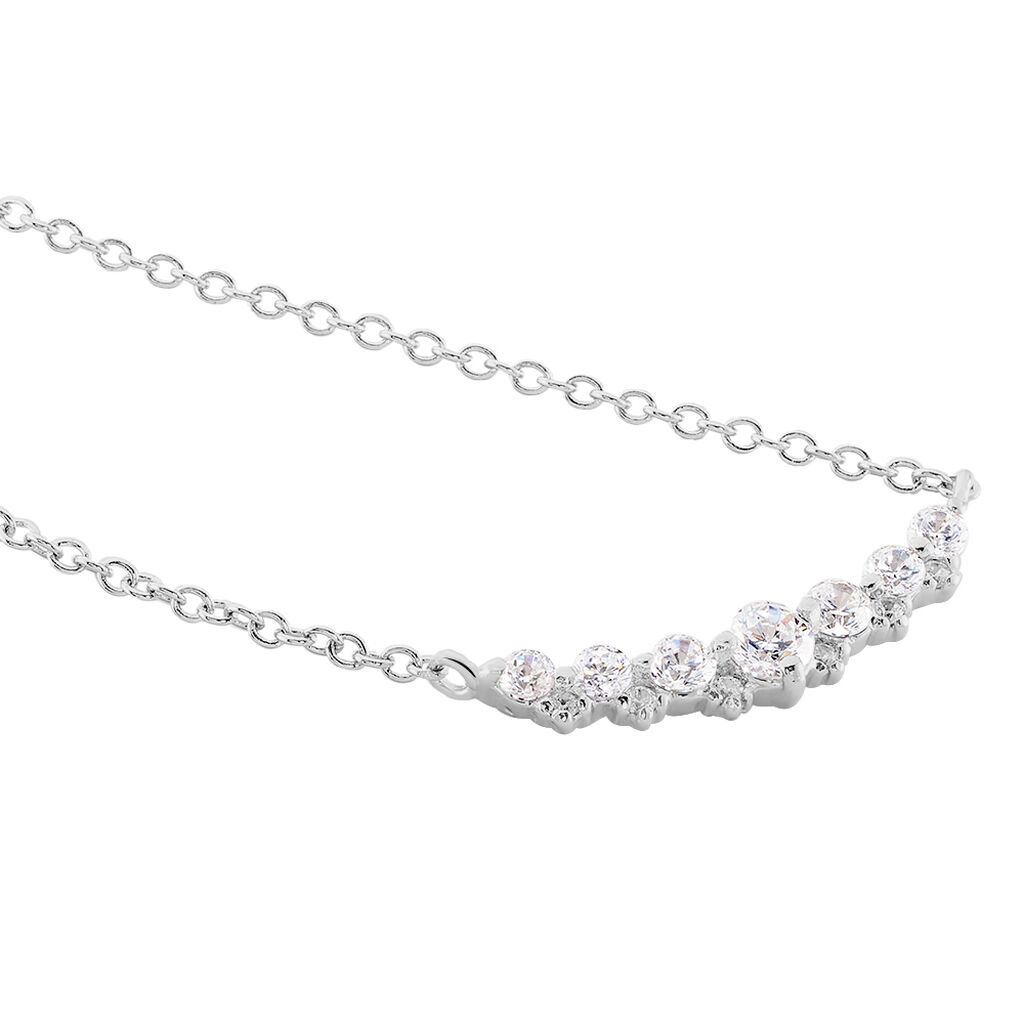 Collier Aliah Argent Blanc Oxyde De Zirconium - Colliers fantaisie Femme | Histoire d’Or