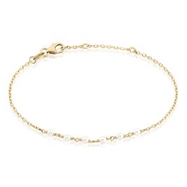 Bracelet Plaqué Or Jaune Aglaya Perles D'imitation - Bracelets fantaisie Femme | Histoire d’Or