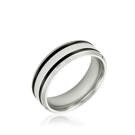 Bague Baldric Acier Blanc - Bagues fantaisie Homme | Histoire d’Or