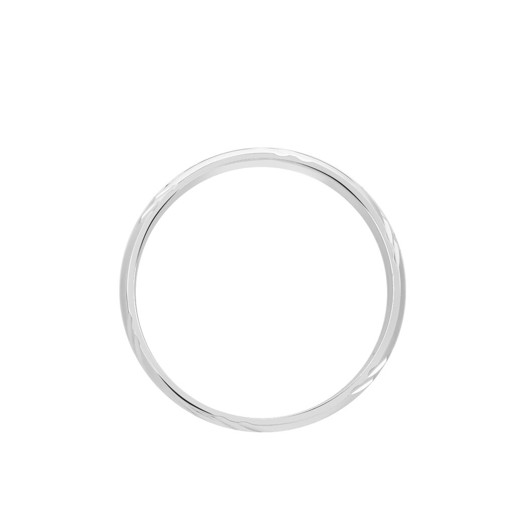 Alliance Soriya Demi Jonc Classique Argent Blanc - Alliances Famille | Histoire d&rsquo;Or