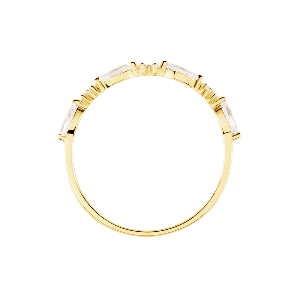 Bague Sparkle Or Jaune Oxyde De Zirconium - Bagues avec pierre Femme | Histoire d&rsquo;Or
