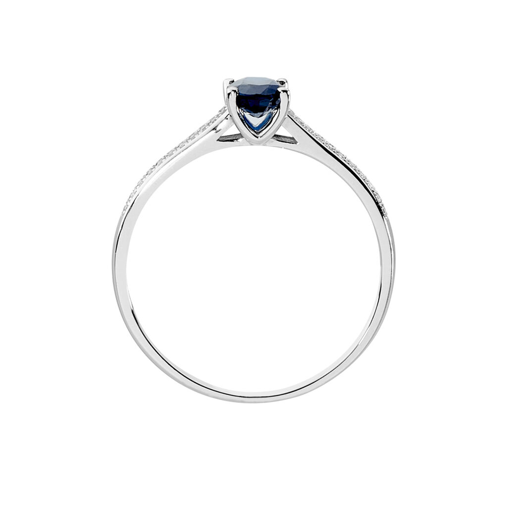 Bague Crista Or Blanc Saphir Et Diamant - Bagues solitaires Femme | Histoire d&rsquo;Or
