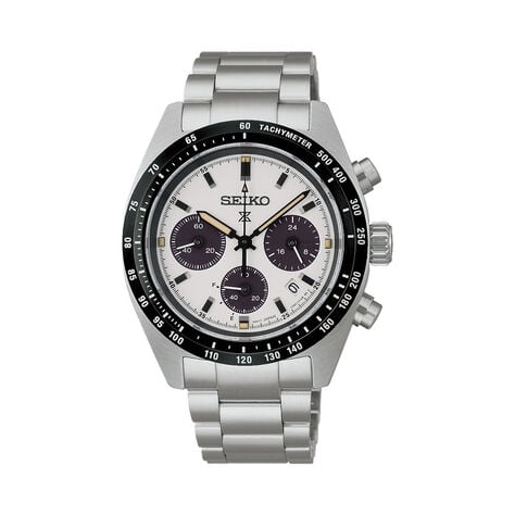 Montre Seiko Prospex Speedtimer Blanc - Montres solaires Homme | Histoire d&rsquo;Or