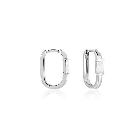 Créoles Celyn Argent Rhodié Oxyde De Zirconium - Boucles d'oreilles créoles Femme | Histoire d’Or