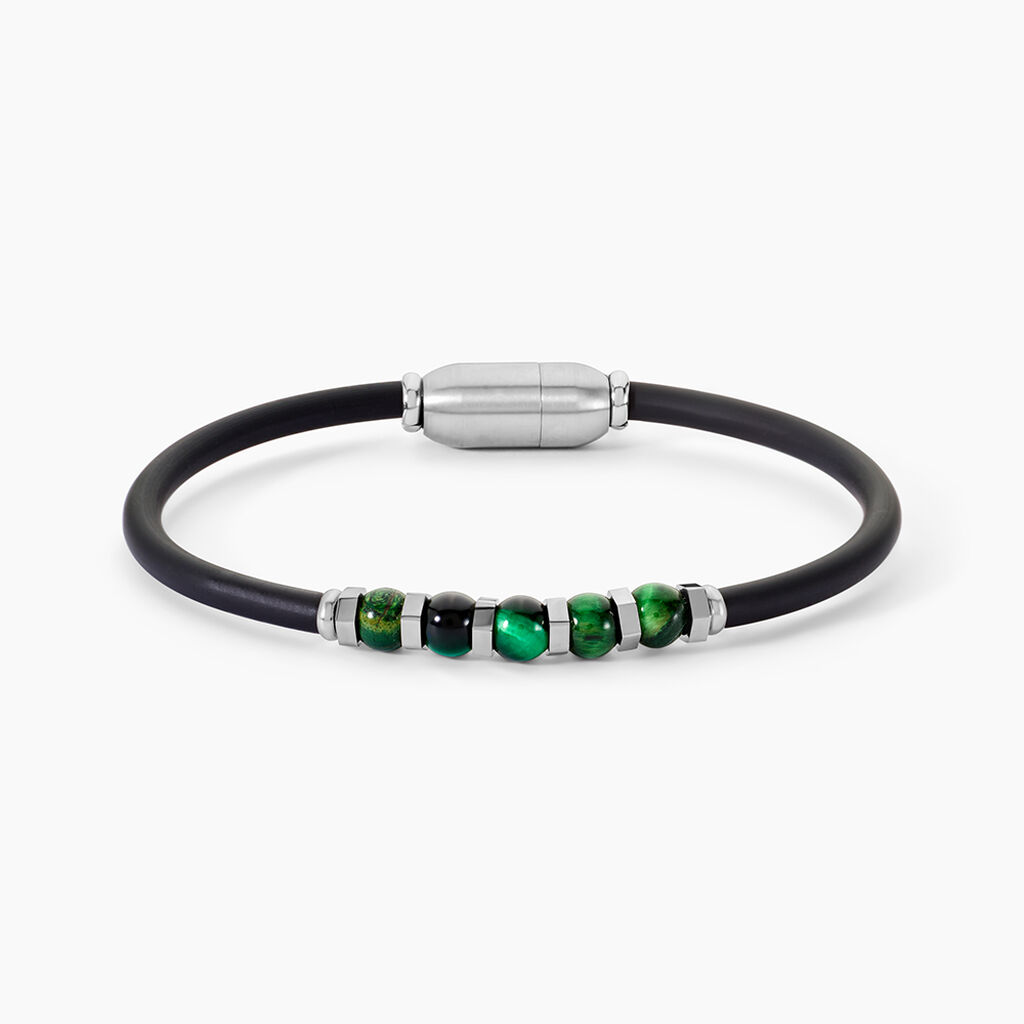 Bracelet Jourdan Caoutchouc Noir - Bracelets Homme | Histoire d&rsquo;Or