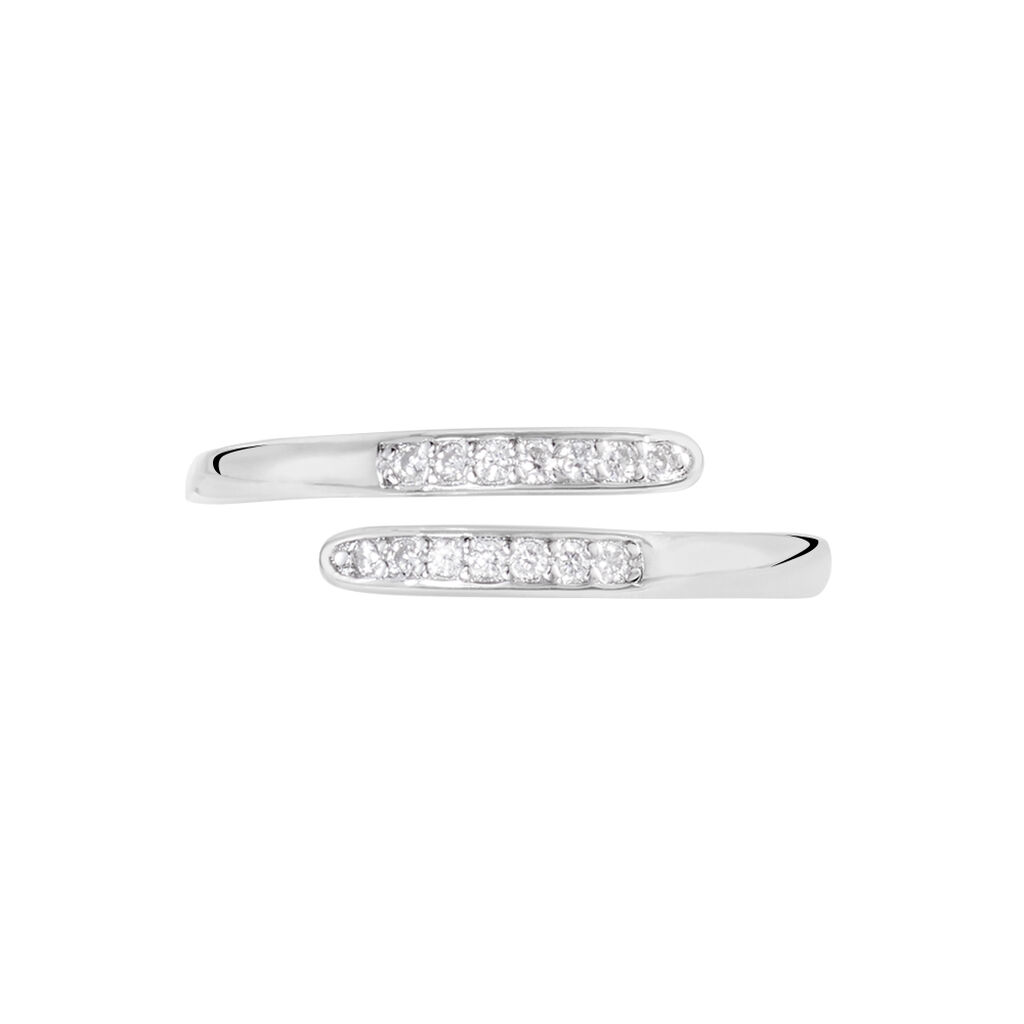 Bague Ajustable Mendel Argent Blanc Oxyde De Zirconium - Bagues avec pierre Femme | Histoire d’Or