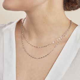 Collier Adelaide Argent Blanc - Colliers doubles et triples chaînes Femme | Histoire d’Or