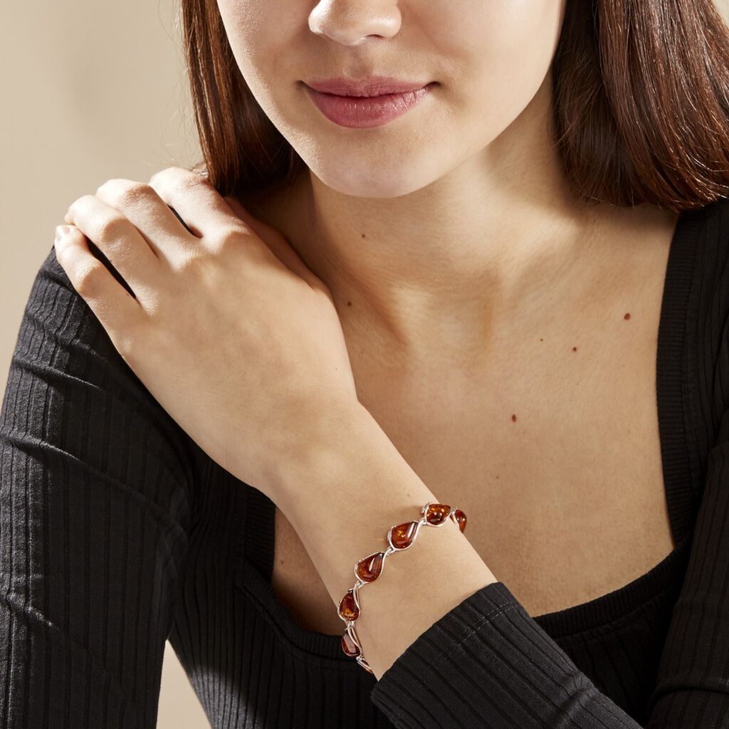 Bracelet Argent Blanc Lucreciaae Ambre - Bracelets Femme | Histoire d’Or