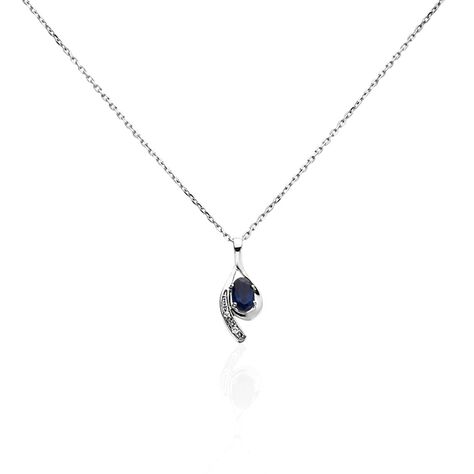 Collier Emotion Or Blanc Saphir Diamant - Colliers Femme | Histoire d’Or
