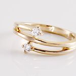 Bague Ana-lou Plaque Or Jaune Oxyde De Zirconium - Bagues avec pierre Femme | Histoire d&rsquo;Or