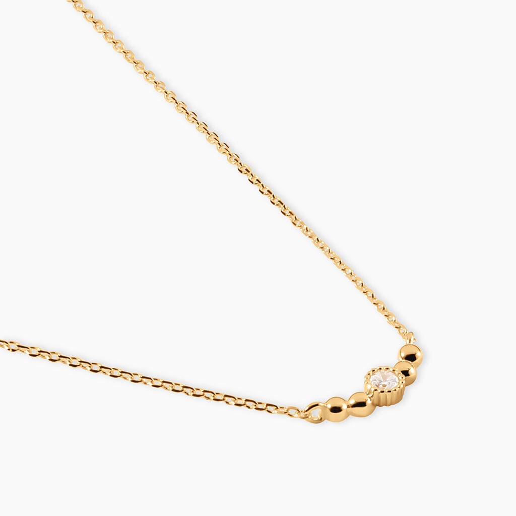 Collier Aura Plaqué Or Jaune Oxyde De Zirconium - Colliers fantaisie Femme | Histoire d’Or