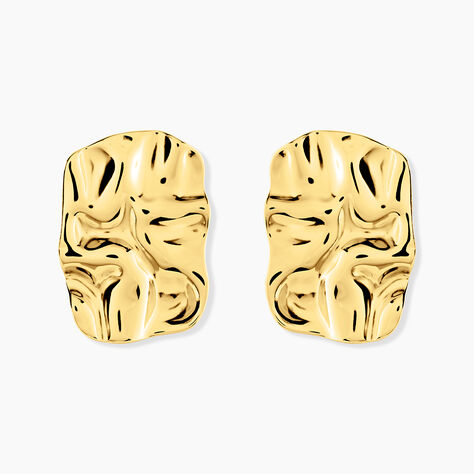 Boucles D'oreilles Puces Maelisa Acier Jaune Sans Pierre - Boucles d'oreilles fantaisie Femme | Histoire d&rsquo;Or