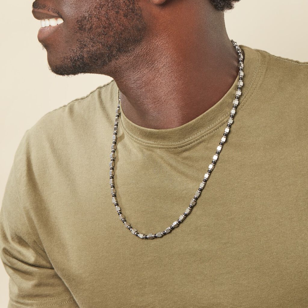 Collier Ephrem Acier Bicolore - Colliers fantaisie Homme | Histoire d’Or