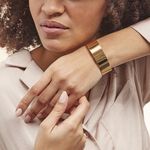 Bracelet Manchette Acier Dor&eacute; Volcanus Agate - Bracelets manchettes Femme | Histoire d&rsquo;Or