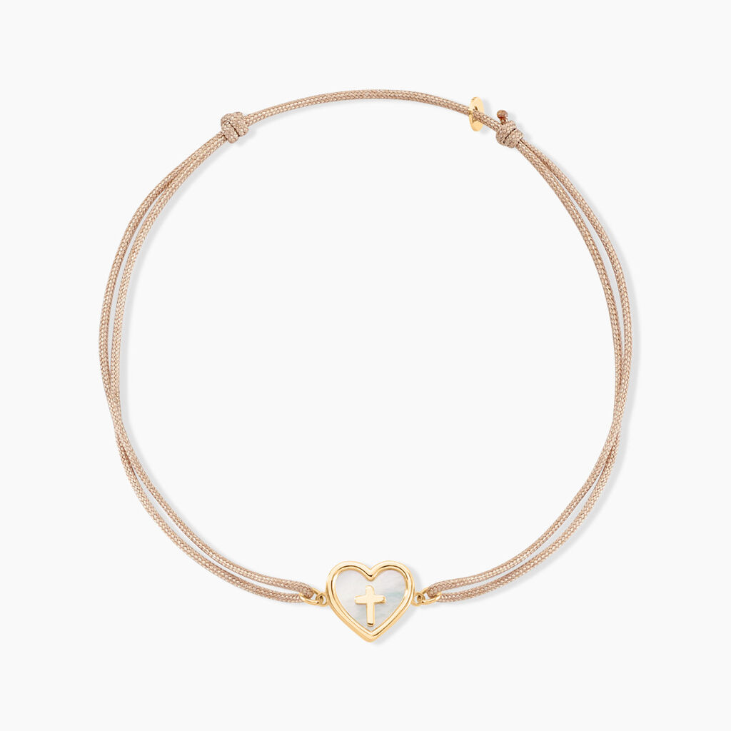 Bracelet Angel Or Jaune Nacre - Pendentifs Baptême Famille | Histoire d’Or