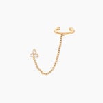 Bijou D'oreille Plaqu&eacute; Or Marcion Oxydes De Zirconium - Boucles d'oreilles fantaisie Femme | Histoire d&rsquo;Or