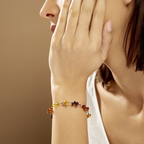 Bracelet Argent Blanc Helier Ambres - Bracelets Femme | Histoire d’Or