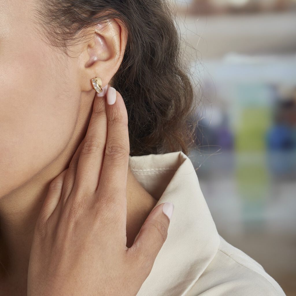 Demi Créoles Griselidis Or Jaune  Oxyde - Boucles d'oreilles créoles Femme | Histoire d’Or