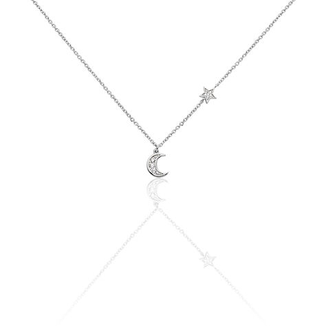 Collier Theoline Argent Blanc Oxyde De Zirconium - Colliers fantaisie Femme | Histoire d’Or
