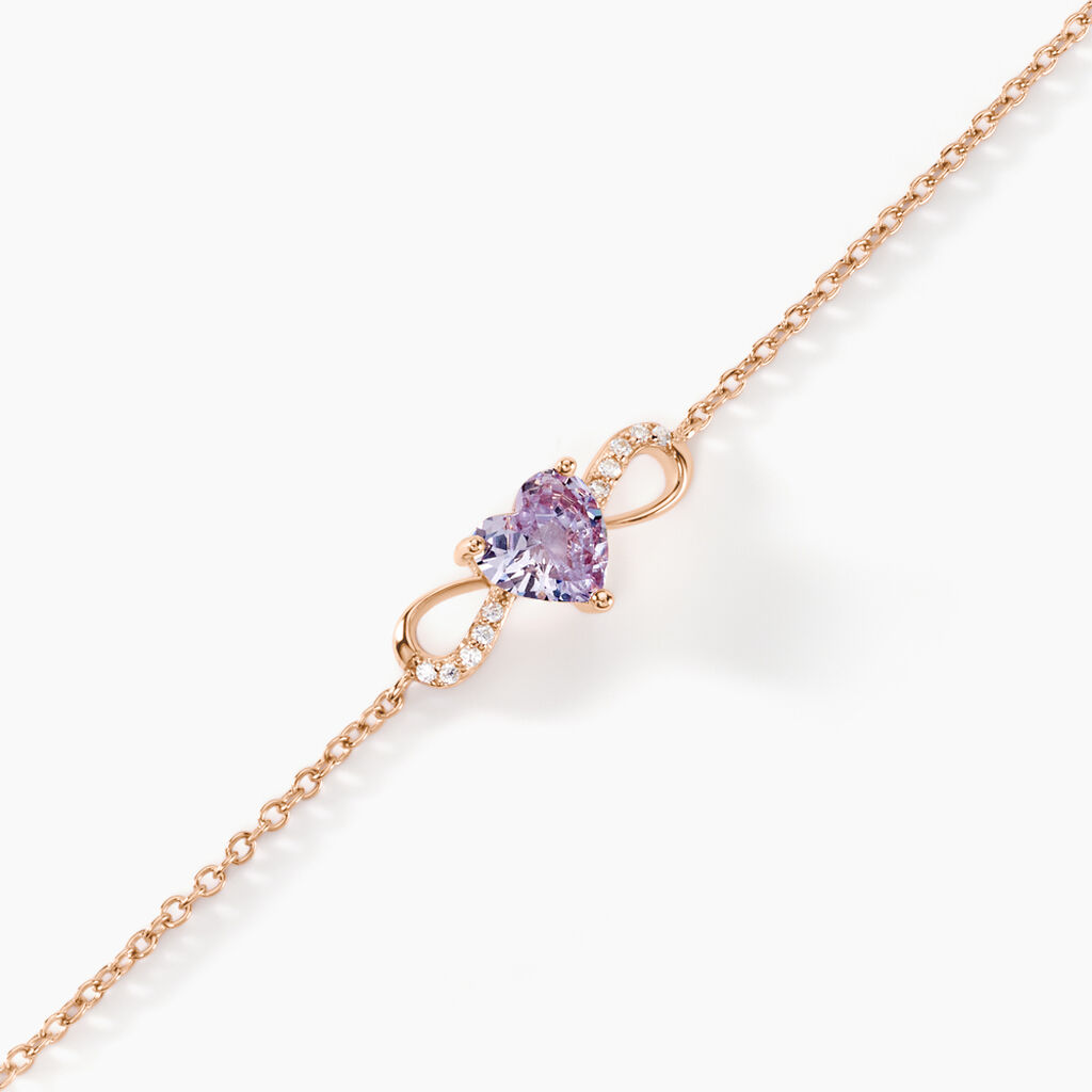 Bracelet Atieno Argent Rose Oxyde De Zirconium - F&ecirc;te des m&egrave;res Femme | Histoire d&rsquo;Or