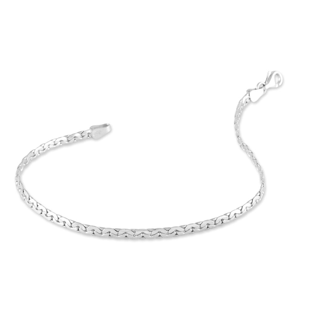 Bracelet Ivy Maille Haricot Or Blanc - Bracelets chaîne Femme | Histoire d’Or