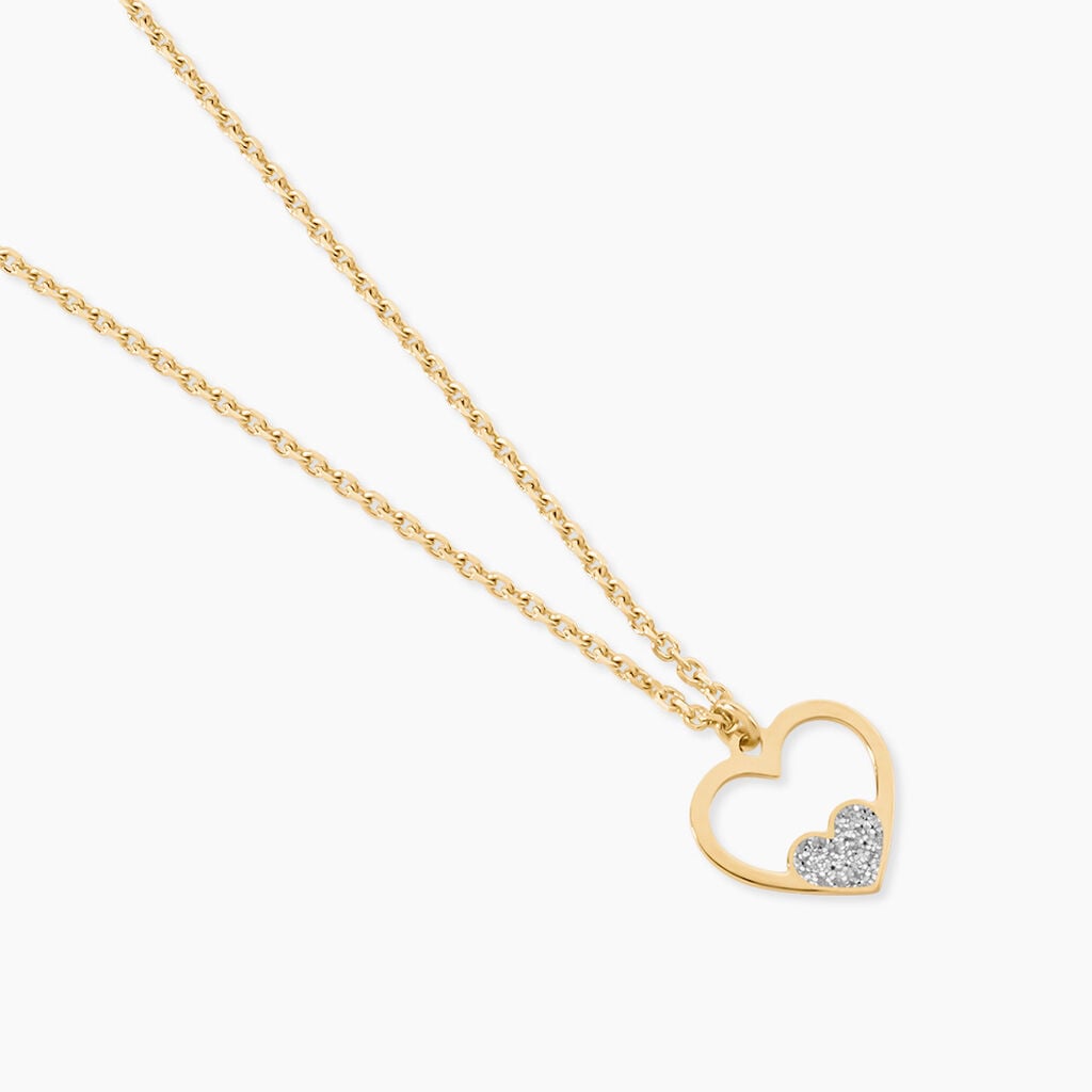 Collier Jenovefa Argent Dor&eacute; A L'Or 750/1000 - F&ecirc;te des m&egrave;res Femme | Histoire d&rsquo;Or