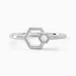 Bague Bee Good Argent Blanc Oxyde De Zirconium - Bagues solitaires Femme | Histoire d&rsquo;Or