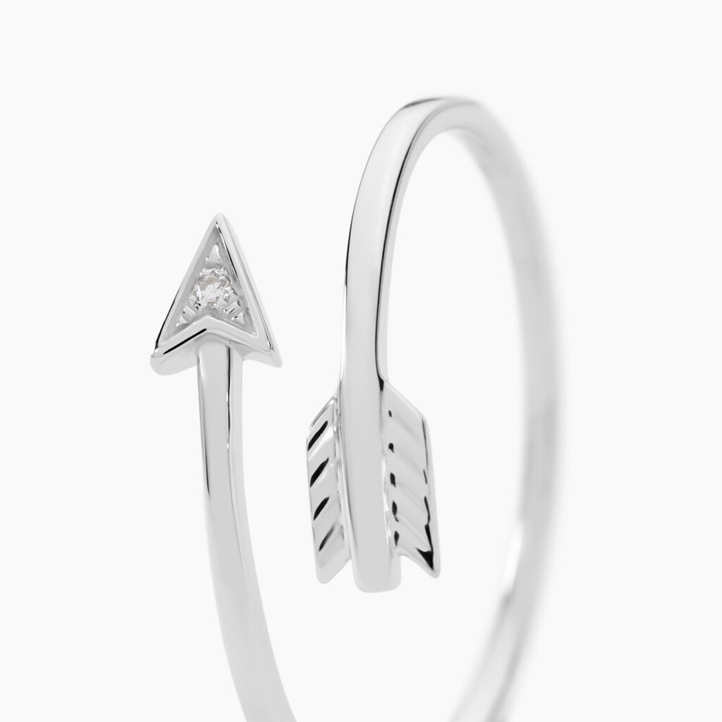 Bague Cupidon Or Blanc Diamant - Bagues solitaires Femme | Histoire d&rsquo;Or