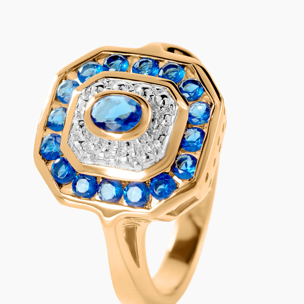 Bague Hans Plaqu&eacute; Or Oxyde Pierre - Bagues avec pierre Femme | Histoire d&rsquo;Or