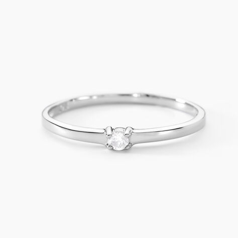 Bague Solitaire Superposition Or Blanc Diamant - Bagues solitaires Femme | Histoire d’Or