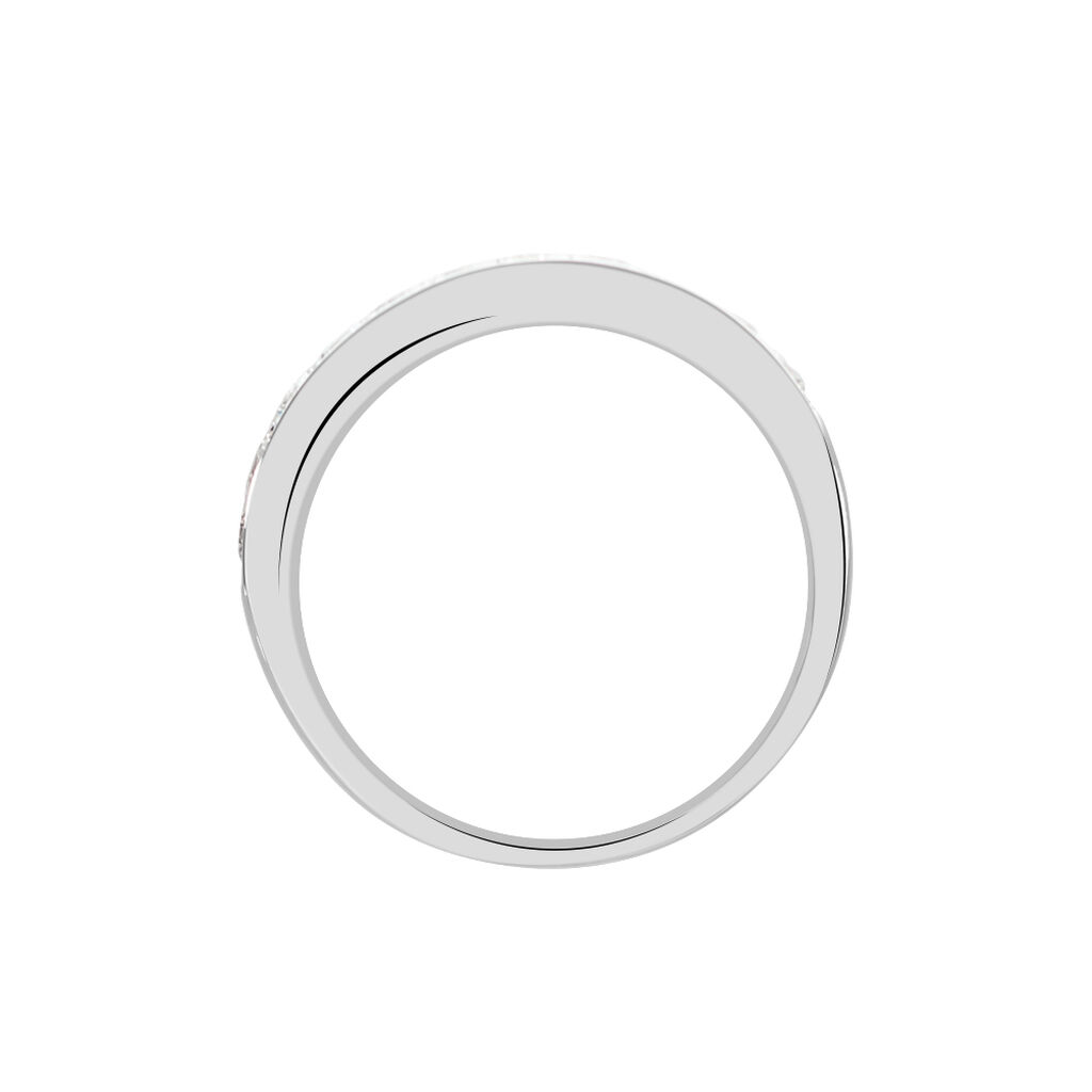 Demi-alliance Or Blanc Valentine Diamants Synthetique - Alliances Femme | Histoire d’Or