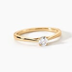 Bague Solitaire Or Jaune Aphrodite Diamant - Bagues solitaires Femme | Histoire d&rsquo;Or