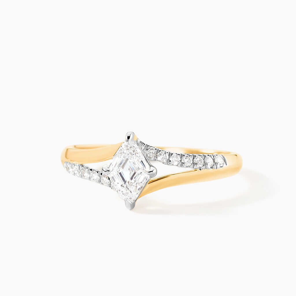 Bague Icone Or Jaune Diamant Synthetique - Bagues solitaires Femme | Histoire d&rsquo;Or