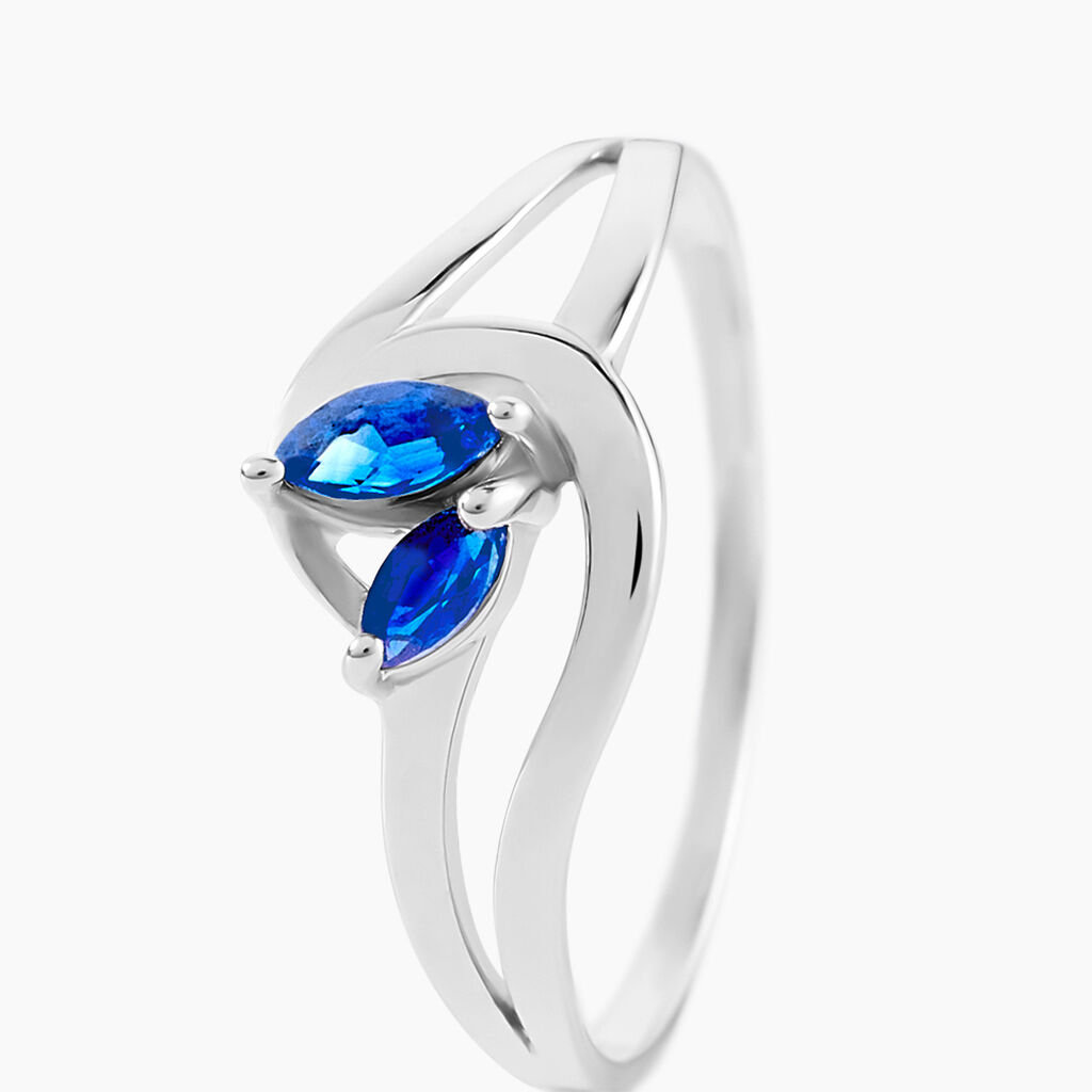 Bague Sakina Or Blanc Saphir - Bagues avec pierre Femme | Histoire d’Or