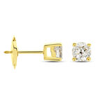 Boucles D'oreilles Puces Or Jaune Victoria Diamants - Clous d'oreilles Femme | Histoire d&rsquo;Or
