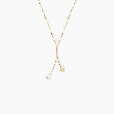 Collier Lucija Or Jaune Perle De Culture Et Oxyde De Zirconium - Colliers Femme | Histoire d’Or