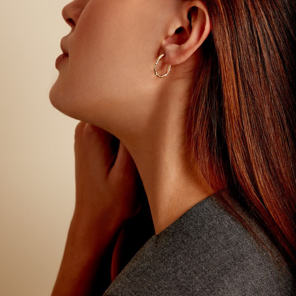 Créoles Carlyle Or Jaune - Boucles d'oreilles créoles Femme | Histoire d’Or