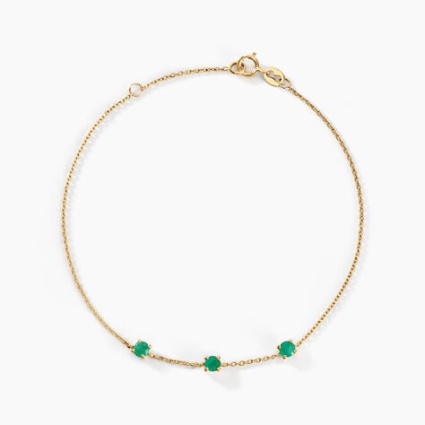 Bracelet Esmerald Rendez-vous Or Jaune Emeraude - Bracelets Femme | Histoire d&rsquo;Or