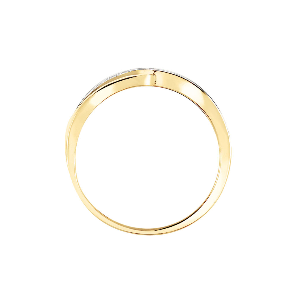 Bague Mounira Or Jaune Oxyde De Zirconium - Bagues avec pierre Femme | Histoire d&rsquo;Or