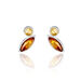 Boucles D'oreilles Puces Sylvaincine Argent Blanc Ambre - Boucles d'oreilles fantaisie Femme | Histoire d’Or